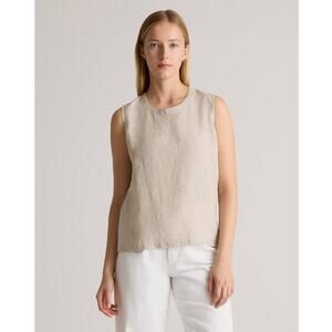 Quince 100% European Linen Tank Flax